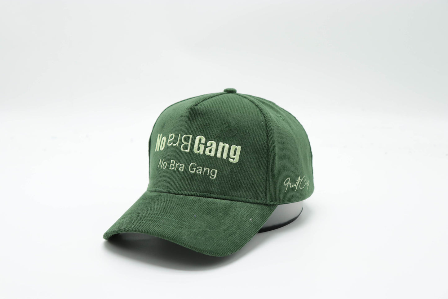 No Bra Gang (Green Corduroy Snapback) (PRE-ORDER)