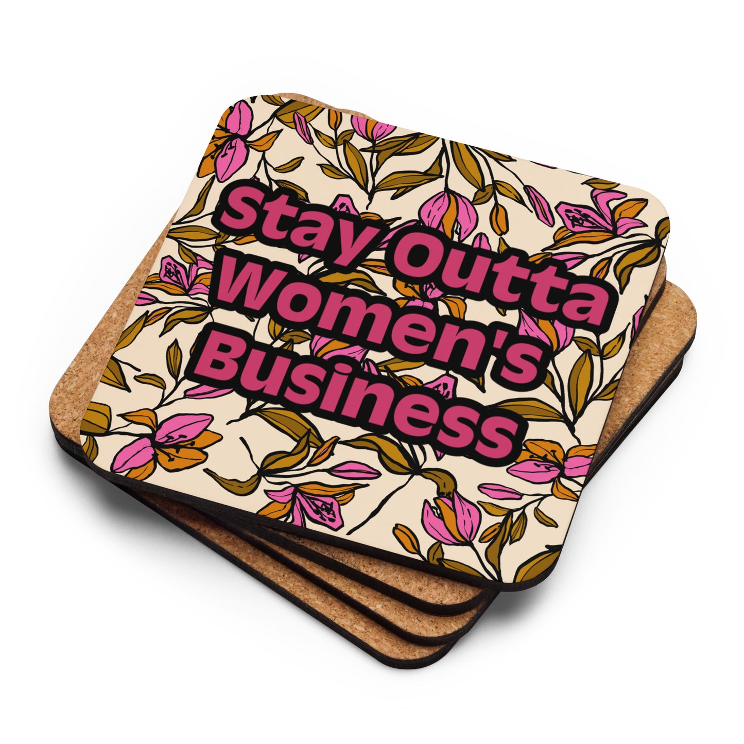 Girl Power Cork-back coaster